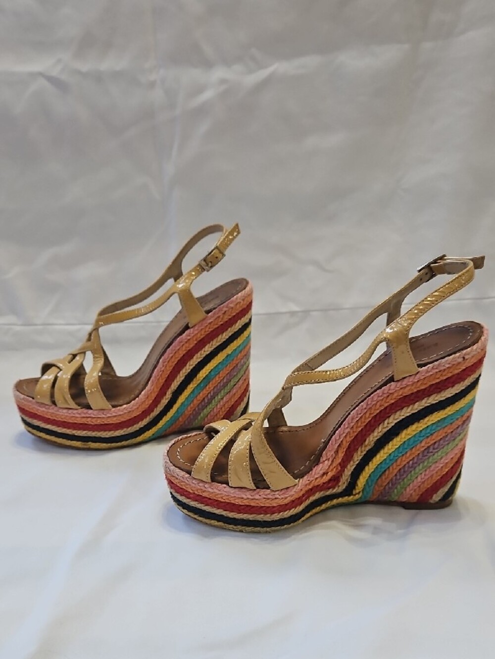Kate Spade New York Lindsay Rainbow Espadrille Wedge Sandals